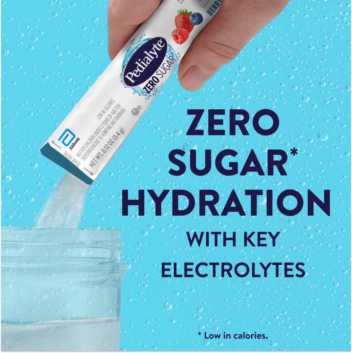 Détails des sachets Pedialyte avec électrolytes clés