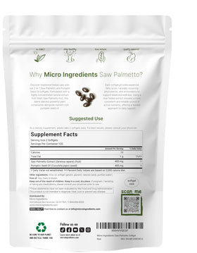 Détails des softgels Palmetto et Huile de Graines de Citrouille