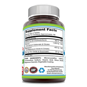Détails du complément Pure Naturals Calcium Magnésium Zinc D3 600 IU