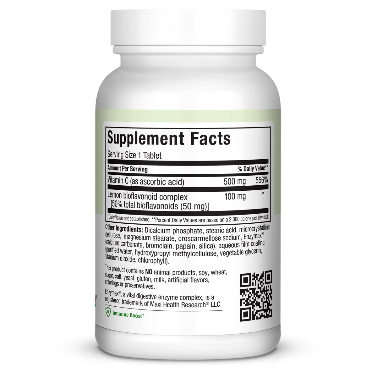Détails du comprimé de Maxi Health Vitamine C 500mg