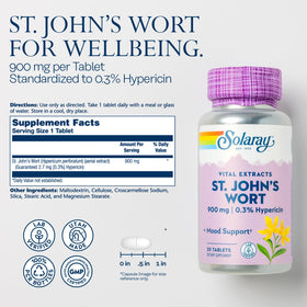 Détails du comprimé SOLARAY Hypericum Perforatum 900 mg