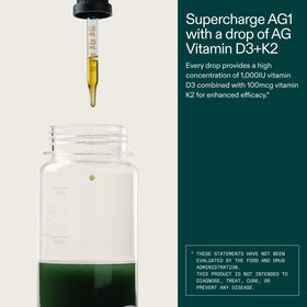 Détails du compte-gouttes AG1 Vitamine D3 + K2