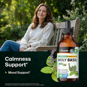 Détails du compte-gouttes de la teinture de basilic sacré BIO KRAUTER