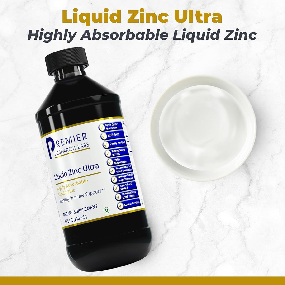 Détails du dosage de Zinc Liquide Ultra 25 mg par 5 ml