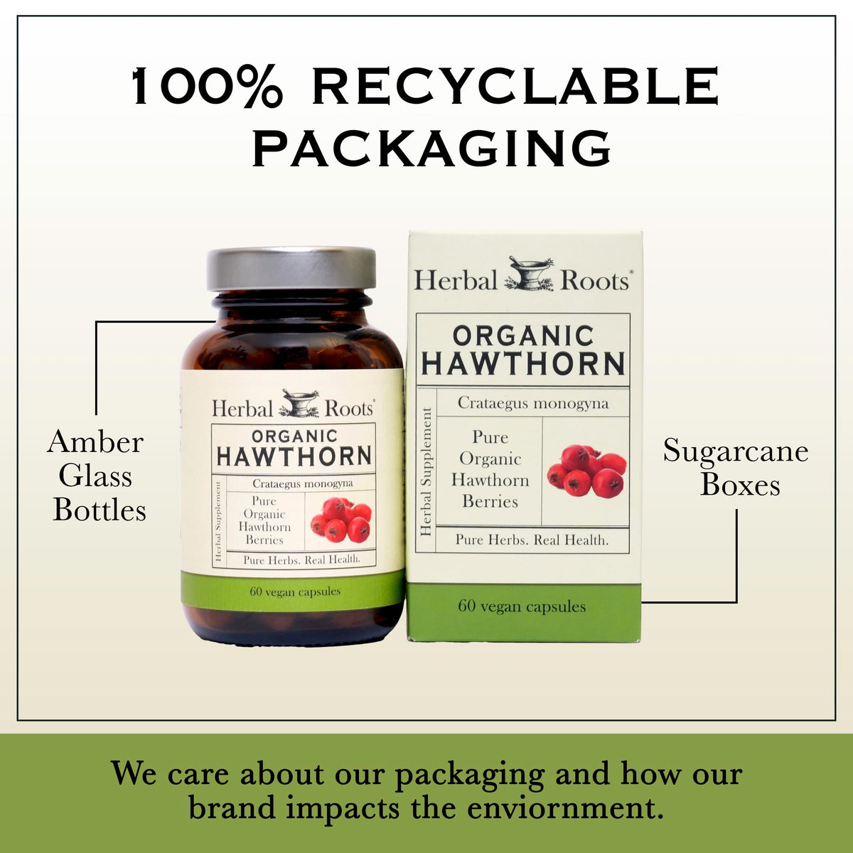 Détails du dosage des capsules d'aubépine Herbal Roots