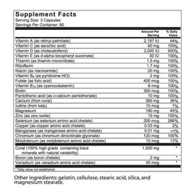 Détails du flacon de Barefoot Coral Calcium 1500mg