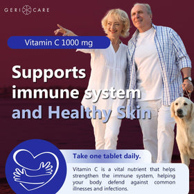 Détails du flacon de GeriCare Vitamine C 1000 mg