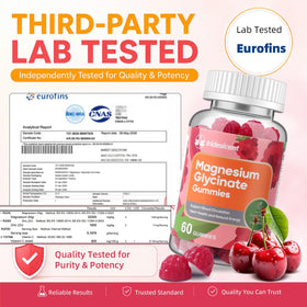 Détails du flacon de gummies de magnésium glycinate IRIDESICENT