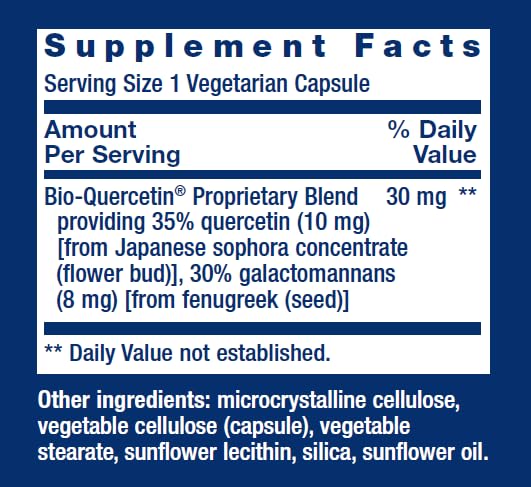 Détails du flacon de Life Extension Bio-Quercetin 90 capsules