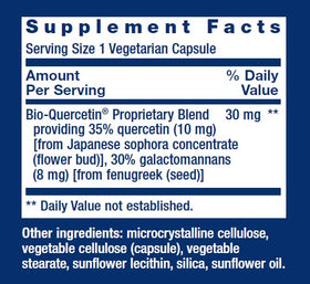 Détails du flacon de Life Extension Bio-Quercetin 90 capsules