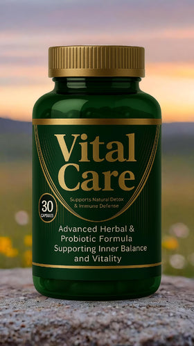 Détails du flacon de Vital-Care Complément Alimentaire
