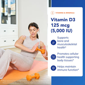 Détails du flacon de Vitamine D3 Pure Encapsulations 250 capsules