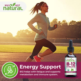 Détails du flacon de Why Not Natural B12 Liquide 2000mcg