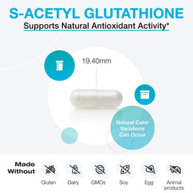 Détails du flacon de XYMOGEN S-Acetyl Glutathione