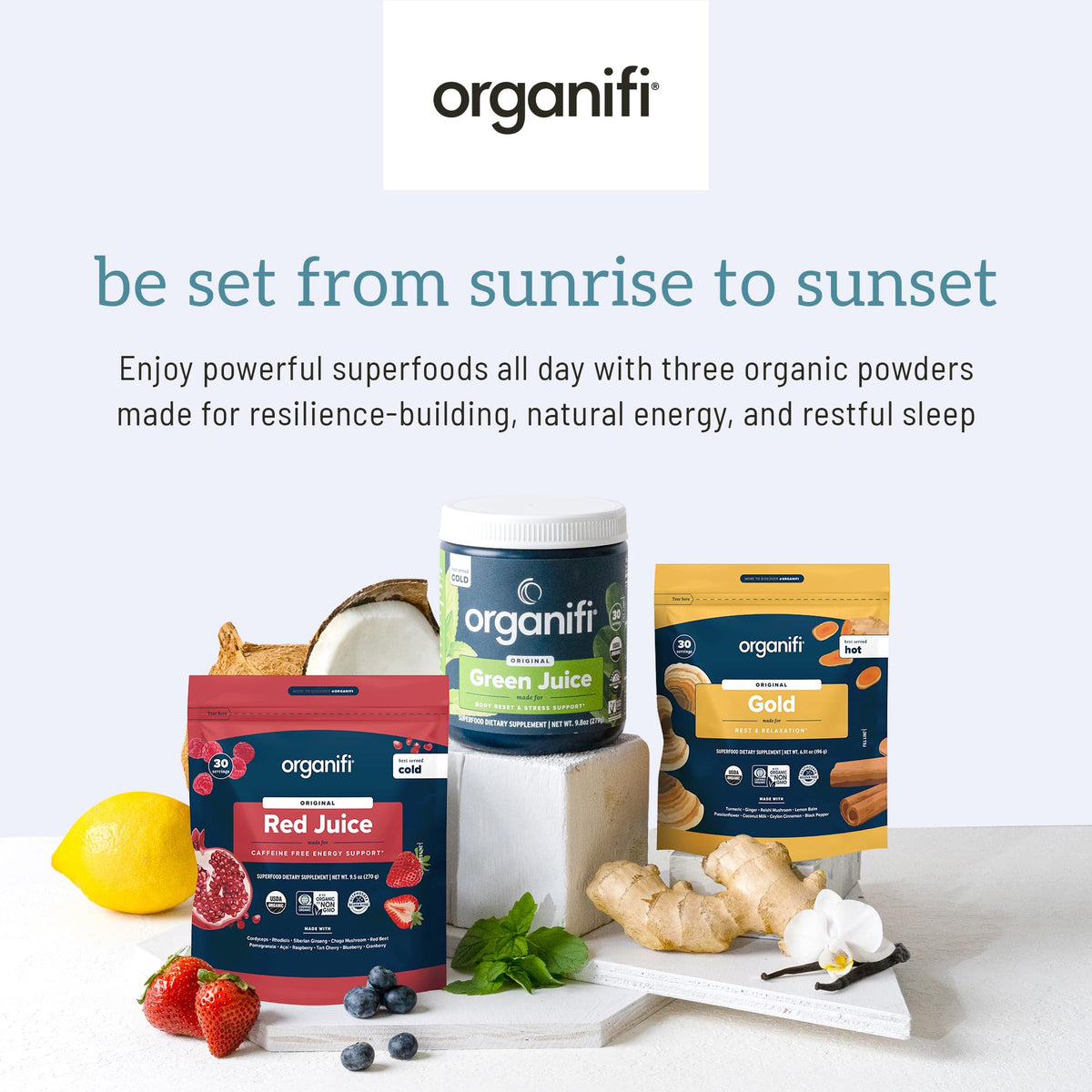 Détails du Jus Rouge d'Organifi dans le Power Box