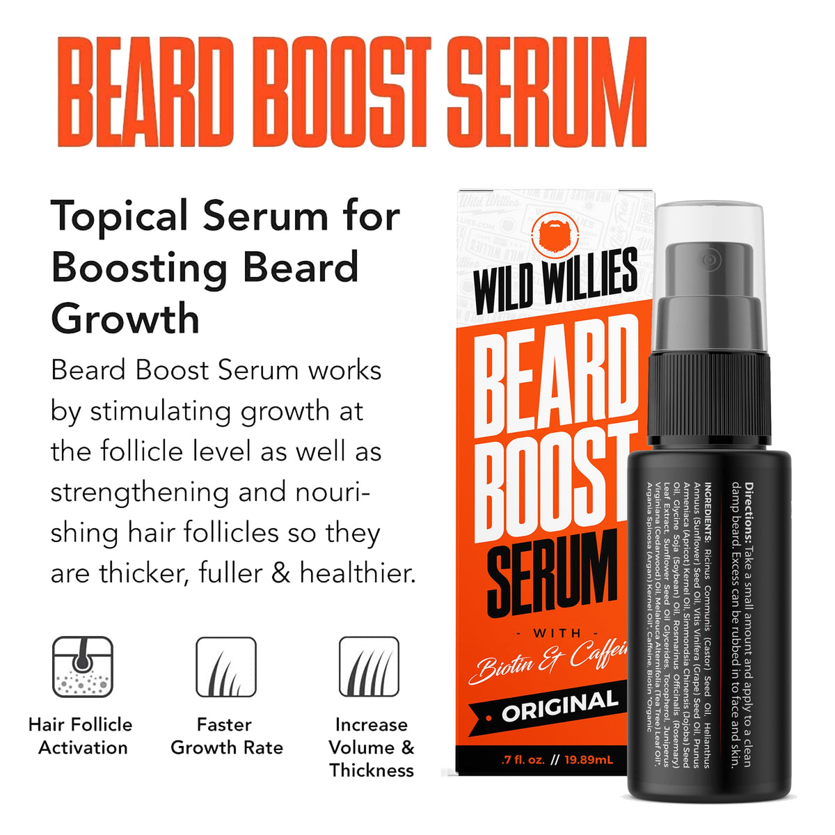 Détails du kit de croissance de barbe Wild Willies