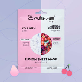 Détails du masque en tissu Collagène & Cerise Acerola