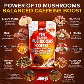 Détails du mélange de café aux champignons WIXAR NATURALS