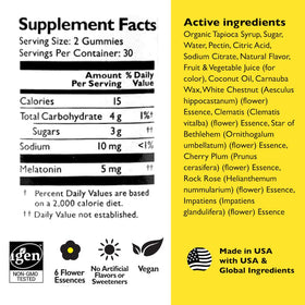 Détails du packaging des gummies de sommeil RESCUE
