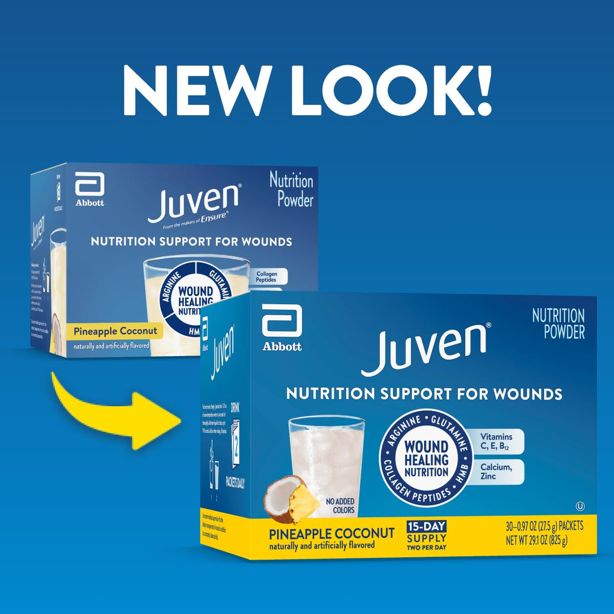 Détails du paquet de Juven, nutritionnellement riche pour la cicatrisation