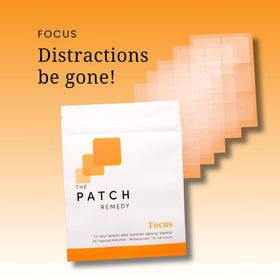Détails du Patch de Concentration The Patch Remedy sur une table