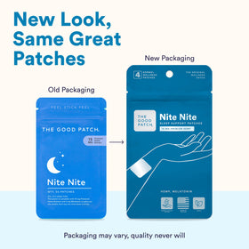 Détails du patch Nite Nite, montrant la texture et les ingrédients