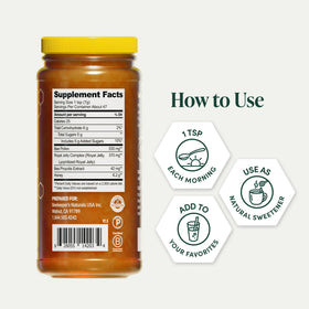 Détails du pot de Miel Superfood avec Gelée Royale