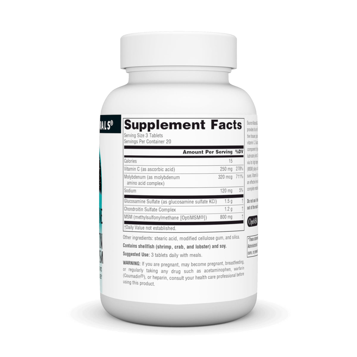Détails du produit Complexe Glucosamine Chondroitin Source Naturals