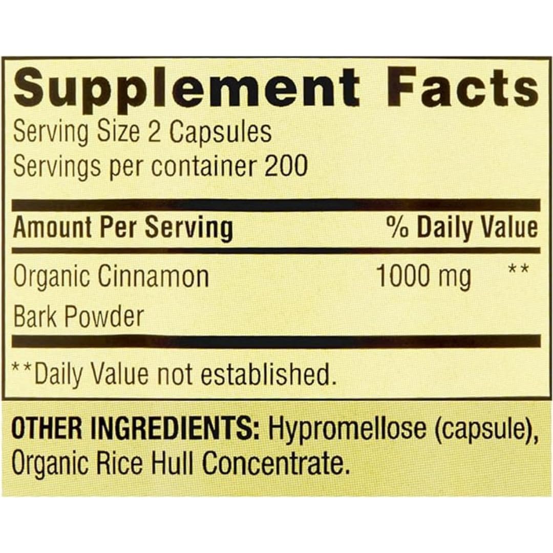 Détails du ResMask Complément Alimentaire Cannelle 1000 mg sur l'emballage