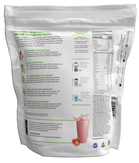 Détails du sachet de shake LEAN1, vue arrière