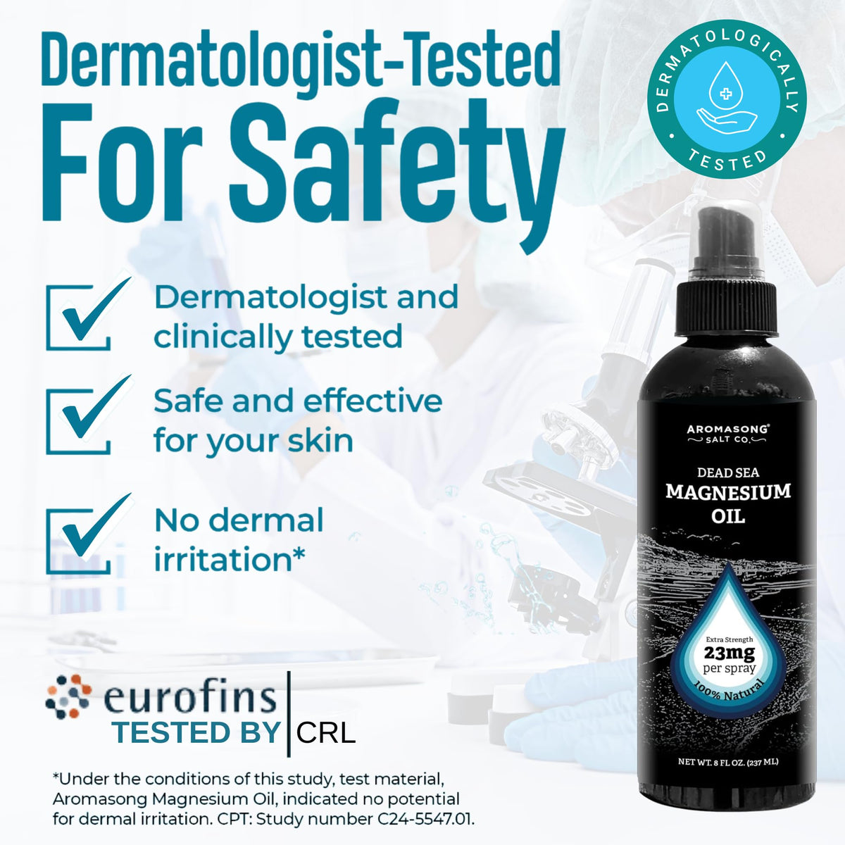 Détails du spray de magnésium Aromasong avec OptiMSM