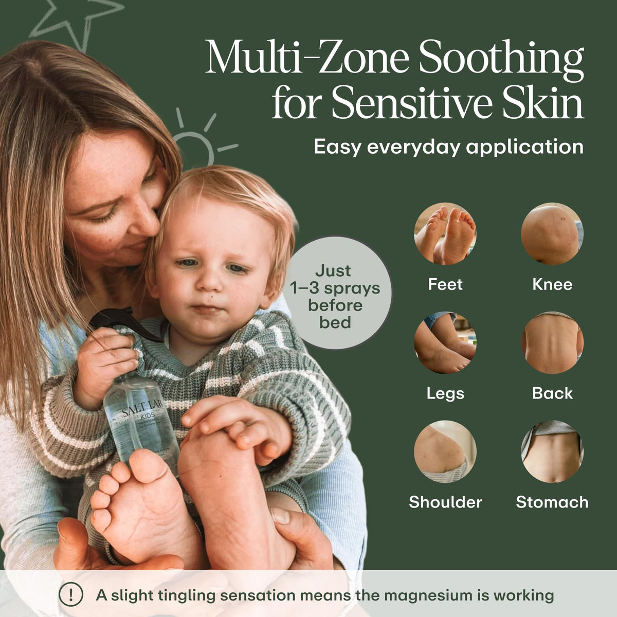 Détails du spray de magnésium SALT LAB pour enfants 200g