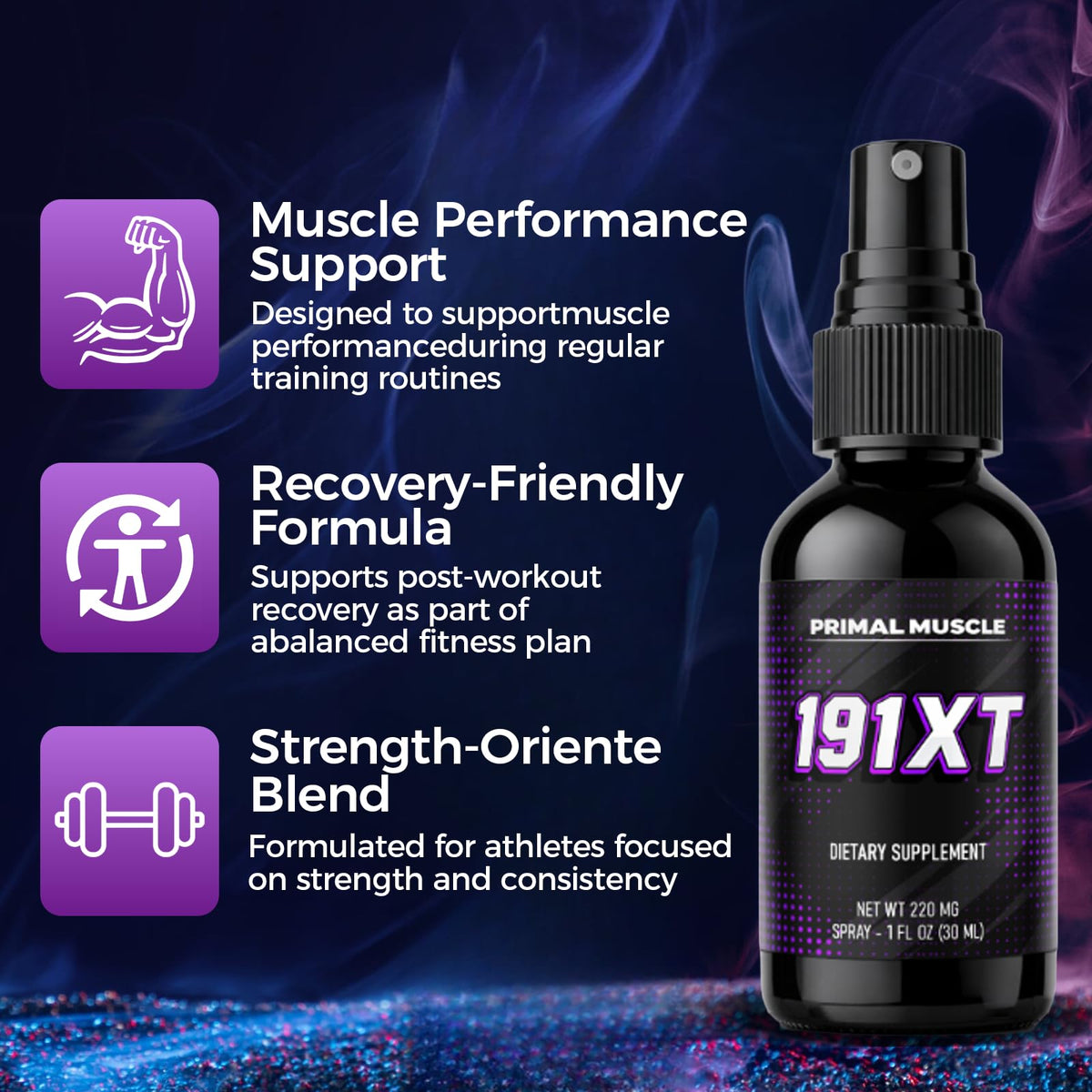 Détails du spray musculaire TUVAAZ, format liquide pratique