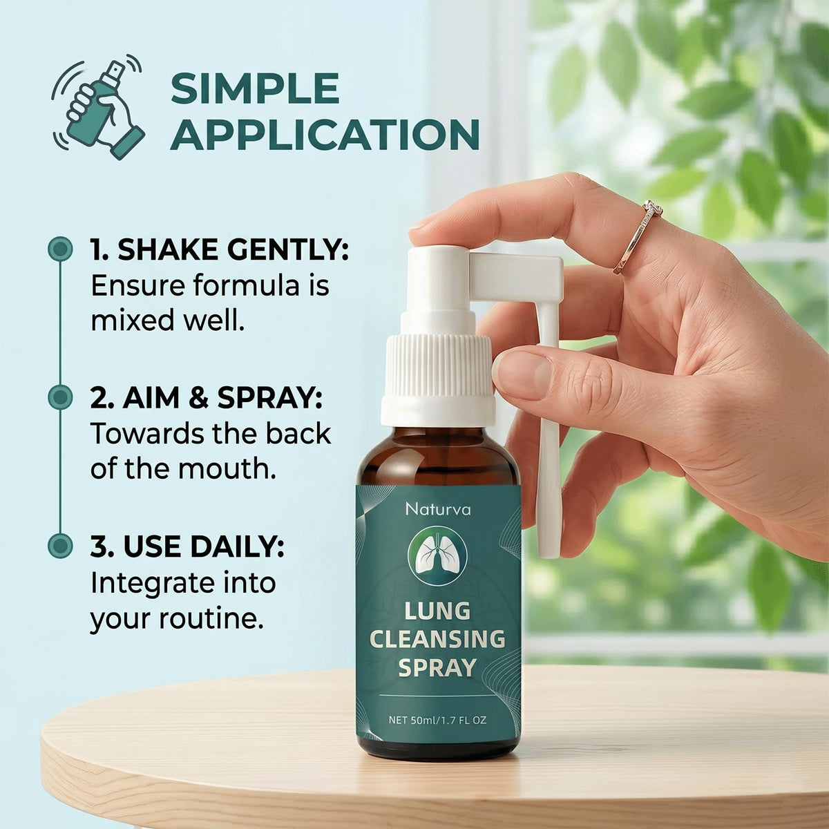 Détails du spray Naturva avec extract de calendula