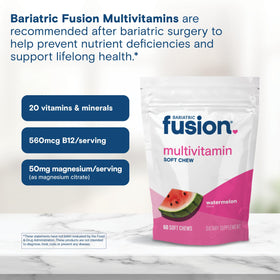 Détails nutritionnels des bonbons à mâcher Bariatric Fusion