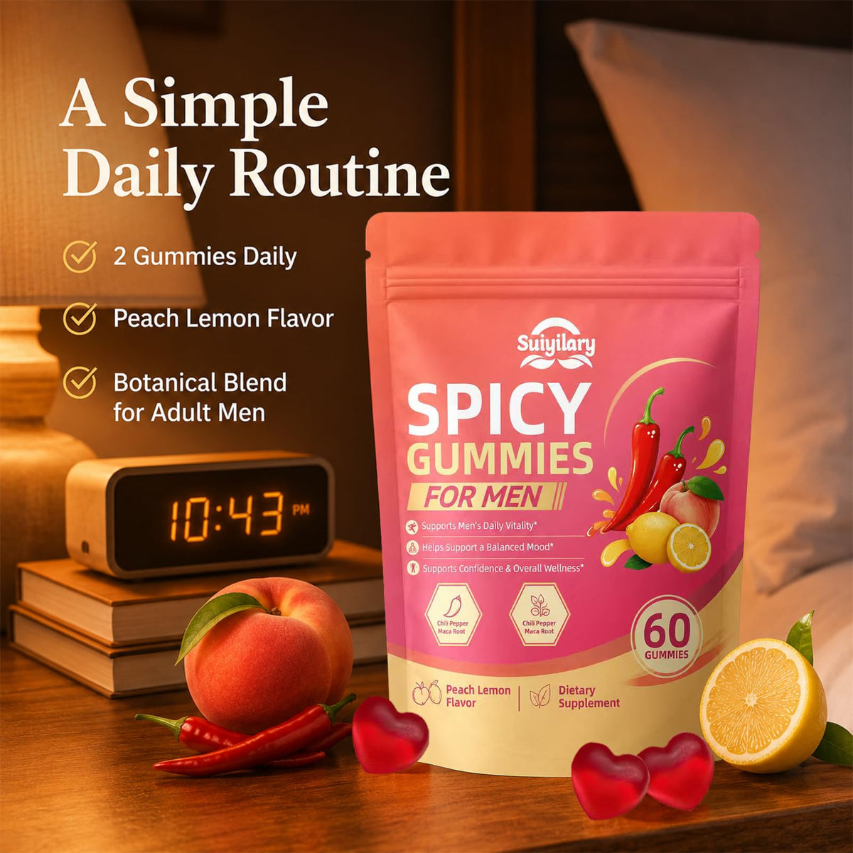 Détails nutritionnels du sachet de gummies Suiyilary