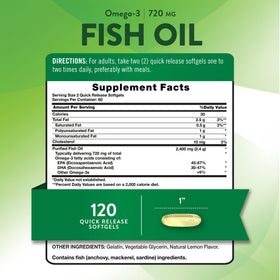 Détails sur l'emballage de Nature's Truth Huile de Poisson 2400mg