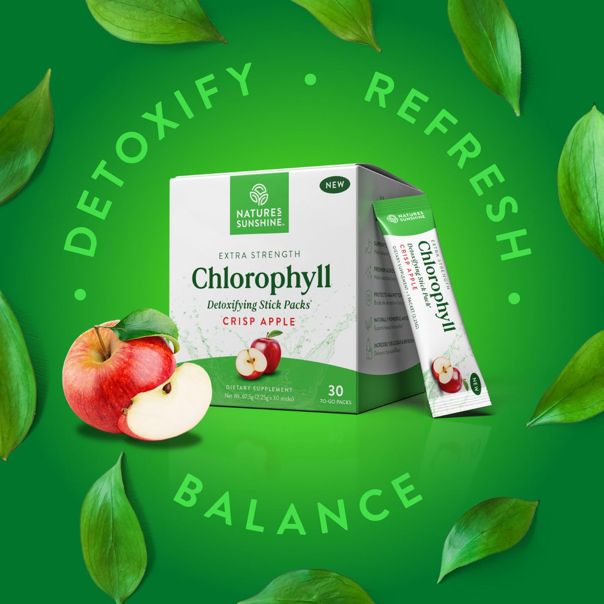 Détails sur l'emballage des Packs de Chlorophylle Nature's Sunshine
