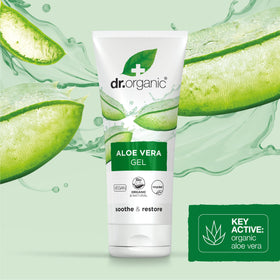 Détails sur l'emballage du gel d'Aloe Vera Dr. Organic