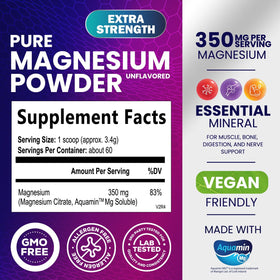 Détails sur l'emballage du Magnésium Citrate Nature's Nutrition