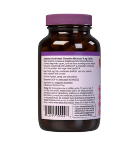 Détails sur l'étiquette de BlueBonnet EarthSweet Mélatonine 10 mg