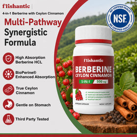 Détails sur l'étiquette de Frishantic Berbérine HCl 500mg