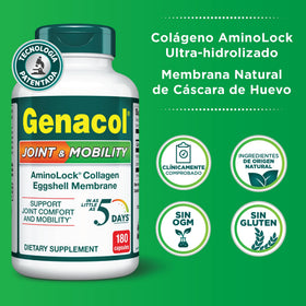 Détails sur l'étiquette de Genacol, ingrédients et dosage