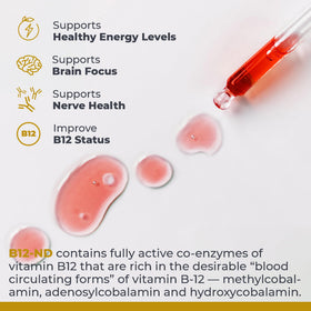 Détails sur l'étiquette des gouttes de vitamine B12 Premier Research Labs
