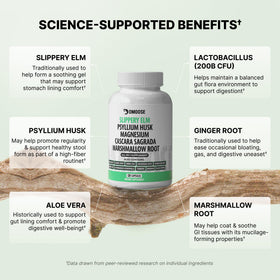 Détails sur la composition des capsules DMoose Fitness Écorce de Slippery Elm