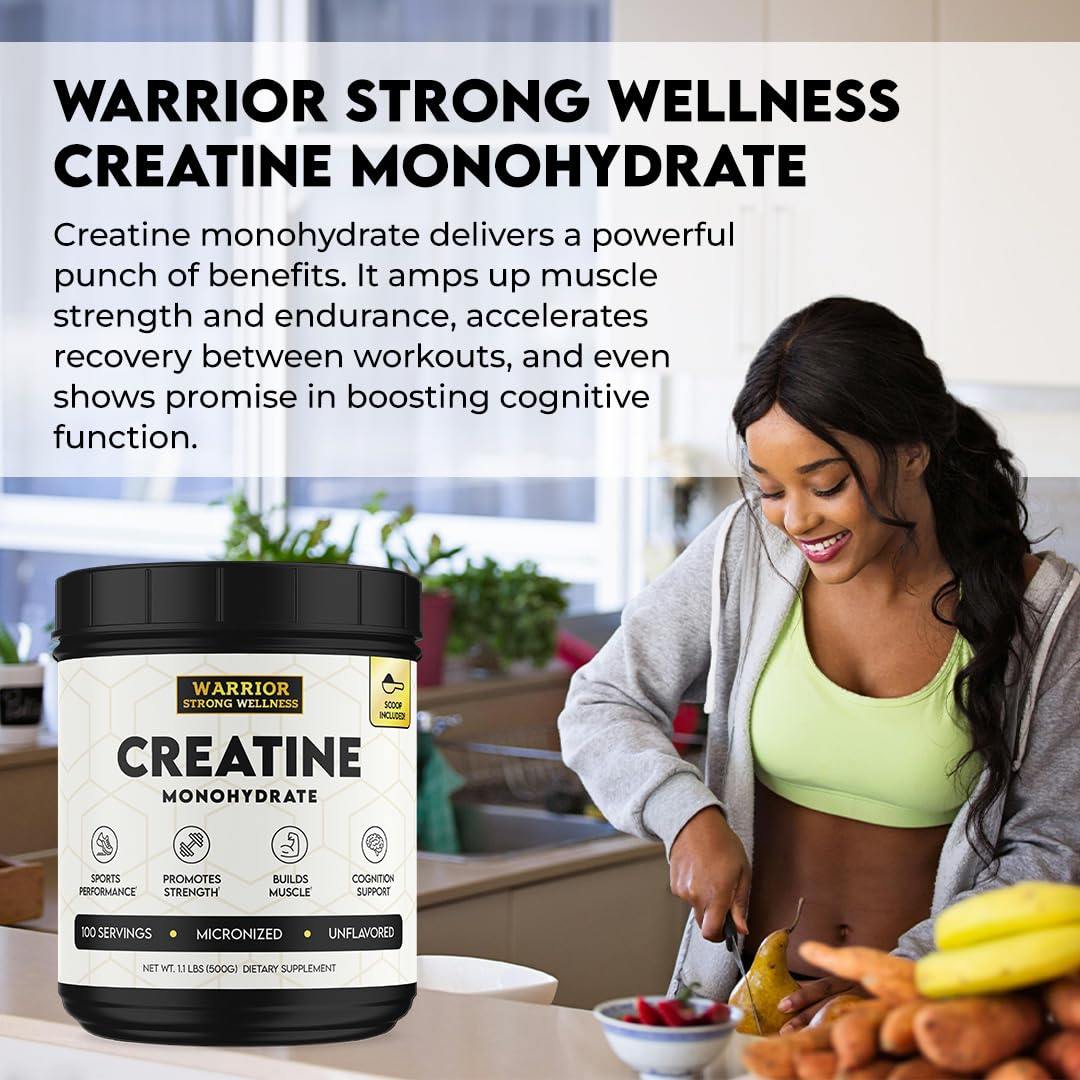 Détails sur la qualité de la créatine Warrior Strong Wellness