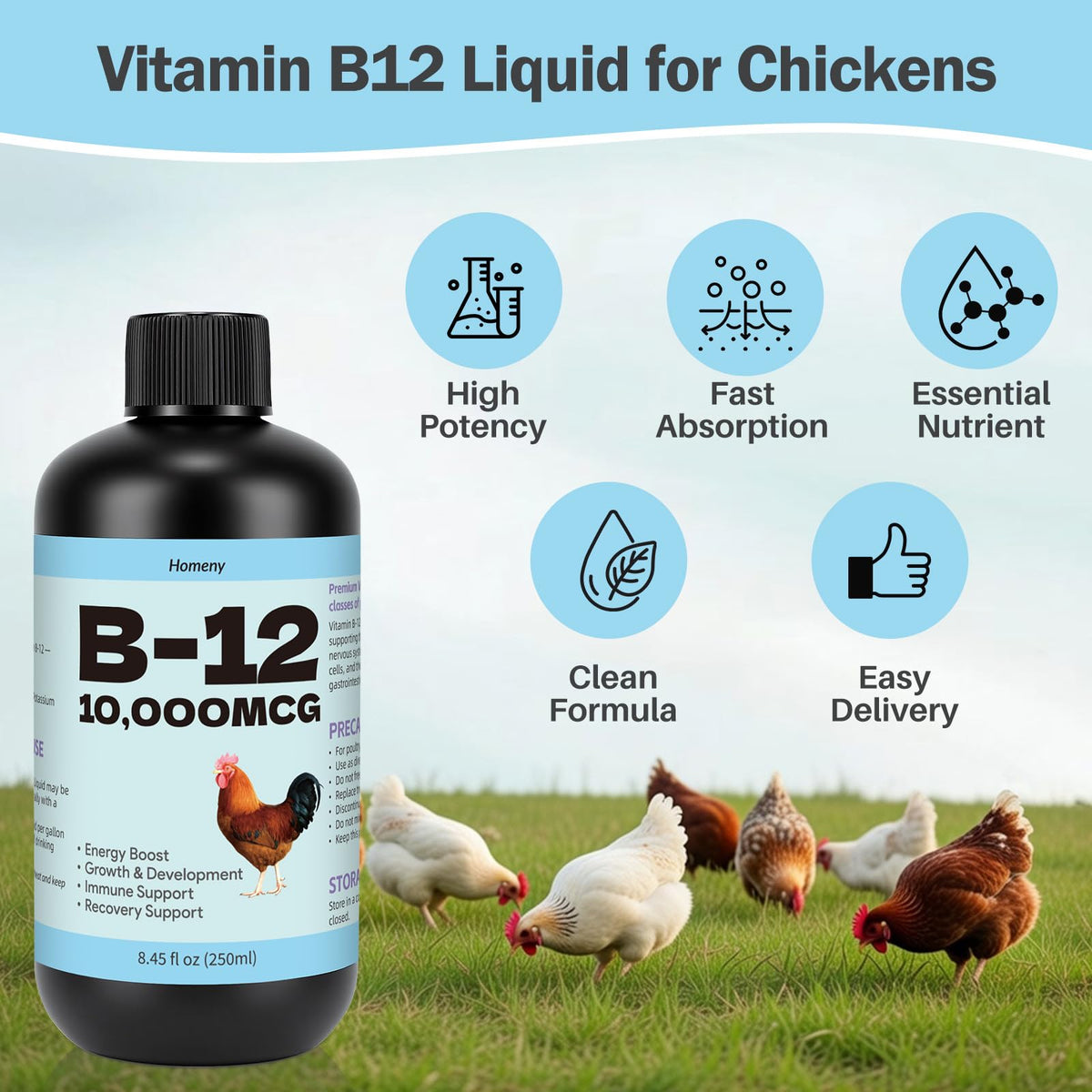 Détails sur le dosage liquide de la Vitamine B12 inqigi