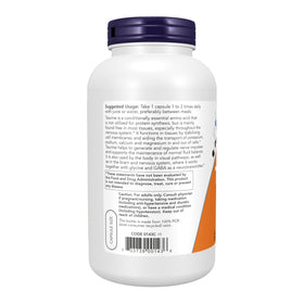 Détails sur les capsules végétales NOW Foods Taurine 1 000 mg