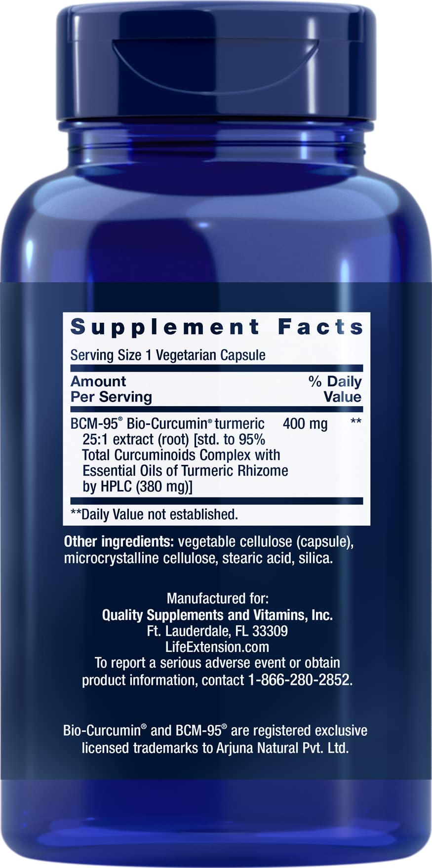Deux bouteilles de Life Extension Super Bio-Curcumin sur fond blanc