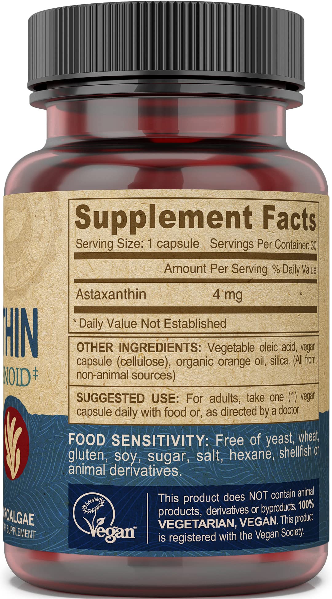DEVA Astaxanthin 4mg gélules dans l'emballage